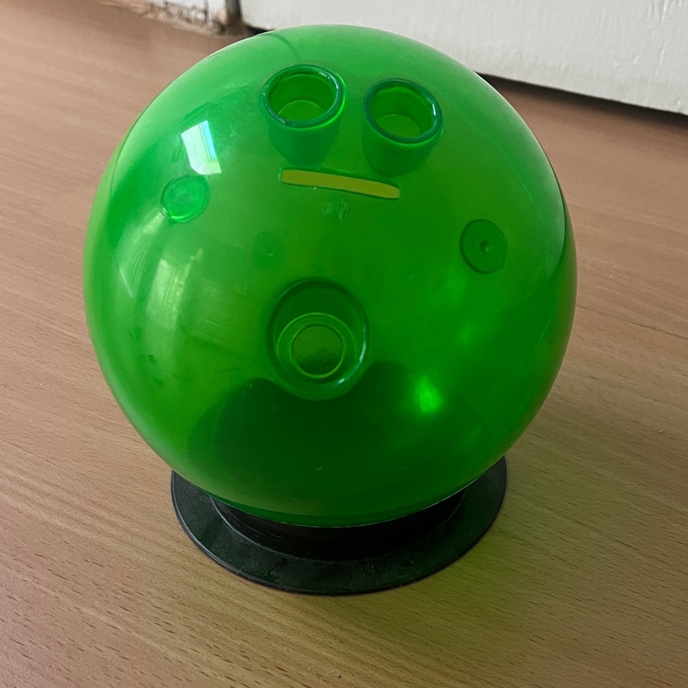Green Bowling Ball piggy bank